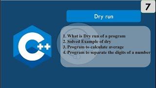 what is Dry run| how to do dry run of any program   | C++ program complete course  -اردو / हिंदी