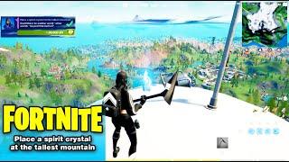 Place a spirit crystal at the tallest mountain in Fortnite Chapter 2 Season 6