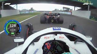 Mick gets a taste of Verstappen's aggressive defense