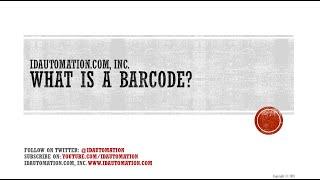 What is a barcode?