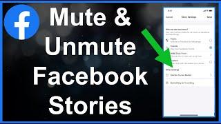 How To Mute & Unmute Facebook Story