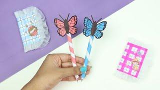 DIY Butterfly Pen Decoration Idea | Easy Butterfly Pen | DIY Origami paper craft