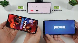 Samsung A51 vs Xiaomi Mi Note 10 Lite Fortnite Mobile Comparison