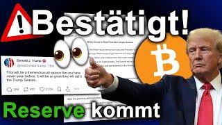 Krypto Reserve ab Freitag?! Das erwarte ich JETZT für BTC, ETH und SOL