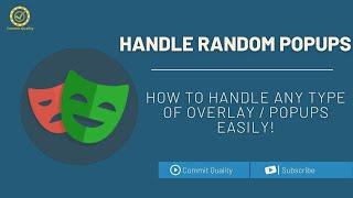 Handle Random Popups & Overlays with Playwright Test