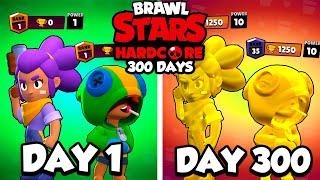 We Survived 300 Days in HARDCORE Brawl Stars..