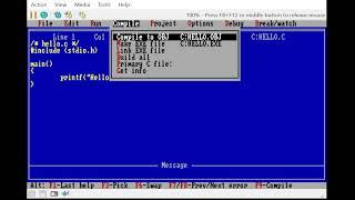 Norton Commander and Borland Turbo C on Dos 3.2