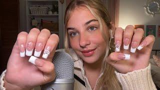 ASMR Long Nail Tapping and Whispering 