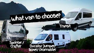 What van to choose: Sprinter vs Transit vs Promaster