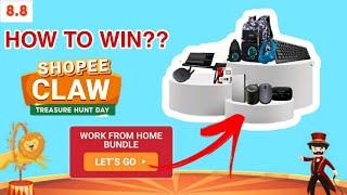 How to PLAY SHOPEE CLAW | WITH CHANCE TO WIN WORK FROM HOME BUNDLE