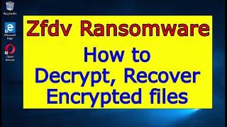 Zfdv virus (ransomware). How to decrypt .Zfdv files. Zfdv File Recovery Guide.