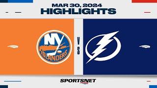 NHL Highlights | Islanders vs. Lightning - March 30, 2024