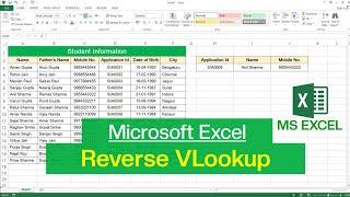 How to apply Reverse VLookup in Microsoft Excel | Reverse VLookup in Excel