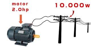 How to turn a 2.0hp motor into a 250v generator