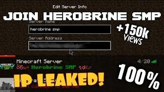 HOW TO JOIN HEROBRINE SMP MINECRAFT IP LEAKED