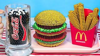 DIY McDonald's FAST FOOD Challenge From Magnetic Balls | Best of ASMR Magnet Cooking