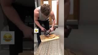 Cleaning burnt pizza