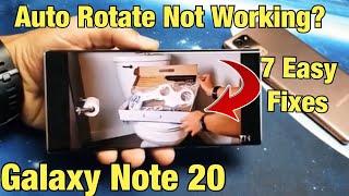 Galaxy Note 20: Auto Rotate Not Working? (7 Easy Fixes)