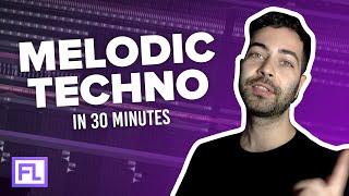 MELODIC TECHNO Track from Scratch | FL Studio | Afterlife | FREE Samples & Presets 30 Min Challenge