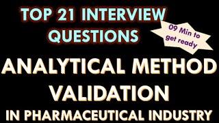 Analytical method development in Pharmaceutical industry l 21 basic and important Interview Question