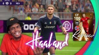 THE DESTROYER OF MEN!️ 100 rated HAALAND review pes2021 mobile