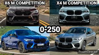 2021 BMW X4 M COMPETITION VS BMW X6 M COMPETITION ACCELERATION 0-250 (HOW MUCH DIFFERENCE IS THERE?)