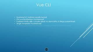 13-Vue Js darslari Vue CLI(command-lin