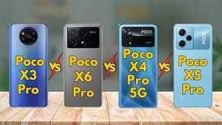 Xiaomi Poco X3 Pro vs Poco X6 Pro vs Poco X4 Pro 5G vs Poco X5 Pro