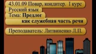 Предлог как служебная часть речи  Русский язык  Литвиненко О В