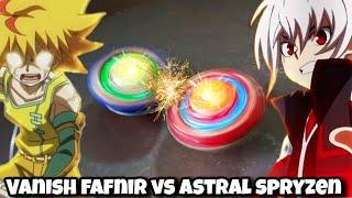 vanish fafnir vs astral spryzen beyblade fight in real life vs anime | best beyblade