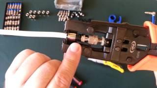 como instalar conectores a un cable coaxial para tv y extender el cable