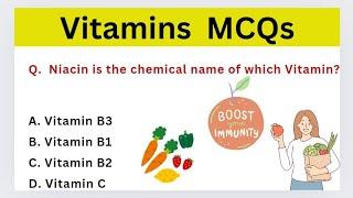 Top 25 Vitamin Quiz || Competitive Exams|| Complete General Science Multiple Choice Questions