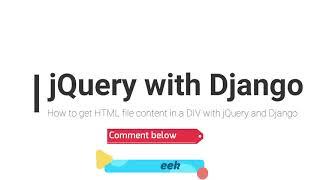 Django get HTML file content in a DIV using jQuery Ajax