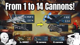 From ONE to MAX Cannons on Aircraft POSSIBLE!| Laser Beam is REAL!(It's just HILARIOUS)