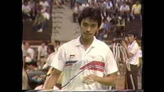 Thomas Cup 1988 Semi Final . Malaysia v Indonesia . Ardy  v Rashid Sidek Malaysia 0 -2 down. 3 to go