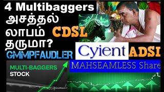 4 Multibaggers அசத்தல் லாபம் தருமா? | ADSL Share CDSL share Cyient share Nucleous soft share