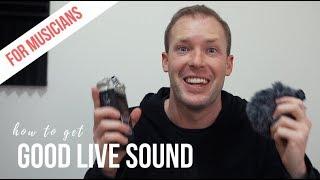 how to RECORD BETTER AUDIO - (for musicians doing video at LIVE shows)