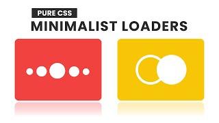 2 CSS Loading Animations | HTML, CSS Loaders