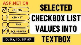 Checkbox List Get Selected Checked Value In Textbox C# ASP.NET