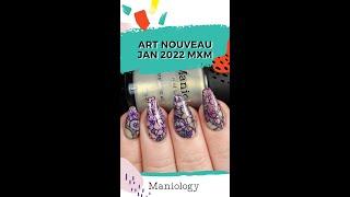 Floral Reverse Stamping with Art Nouveau Mani x Me | Maniology #shorts