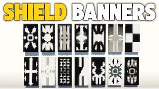 White & Black Shield Banners Design Tutorial in Minecraft 1.20