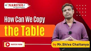 Learn to Copy Tables in Oracle | Oracle SQL Tutorial | NareshIT #oraclesql