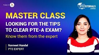 1-hour Masterclass to learn PTE Exam tips