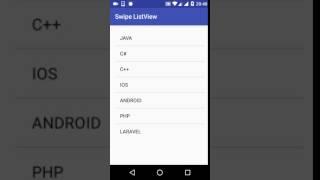 swipe to delete listview in android