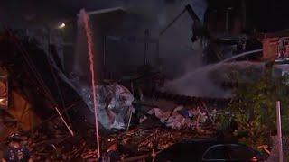 CAUGHT ON CAM: NJ Building Collapses as Firefighters Battle Flames