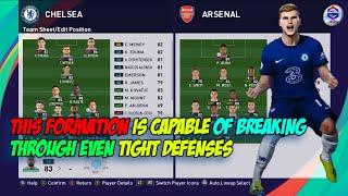 Chelsea's best formation and tactics can beat defensive formations | PES 2021