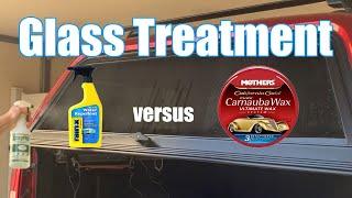 Auto Glass Treatment:  Rain-X vs Carnauba Wax