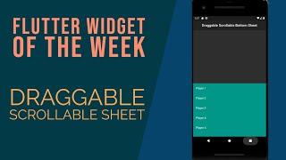 Flutter widget of the week (DraggableScrollableSheet) || Urdu / Hindi