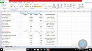 Water capacity Calculation for building