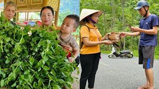 Harvest vegetables to sell - A simple meal with my grandfather || Tin's Daily Life